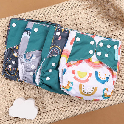 4Pcs/Set Eco-Friendly Cloth Diaper Ecological Reusable Baby Diapers