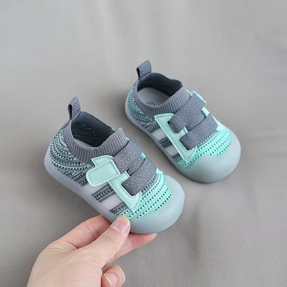 Children'S Casual Sports Shoes Mesh Breathable Boy Girls Walking Shoes Soft Soles Anti-Skid Baby Walking Shoes Baby Sports Shoes