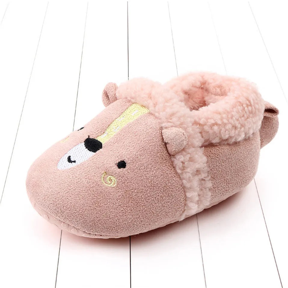 Baby Shoes Adorable Infant Slippers Toddler Baby Boy Girl Knit Crib Shoes Cute Cartoon Anti-Slip Prewalker Baby Slippers