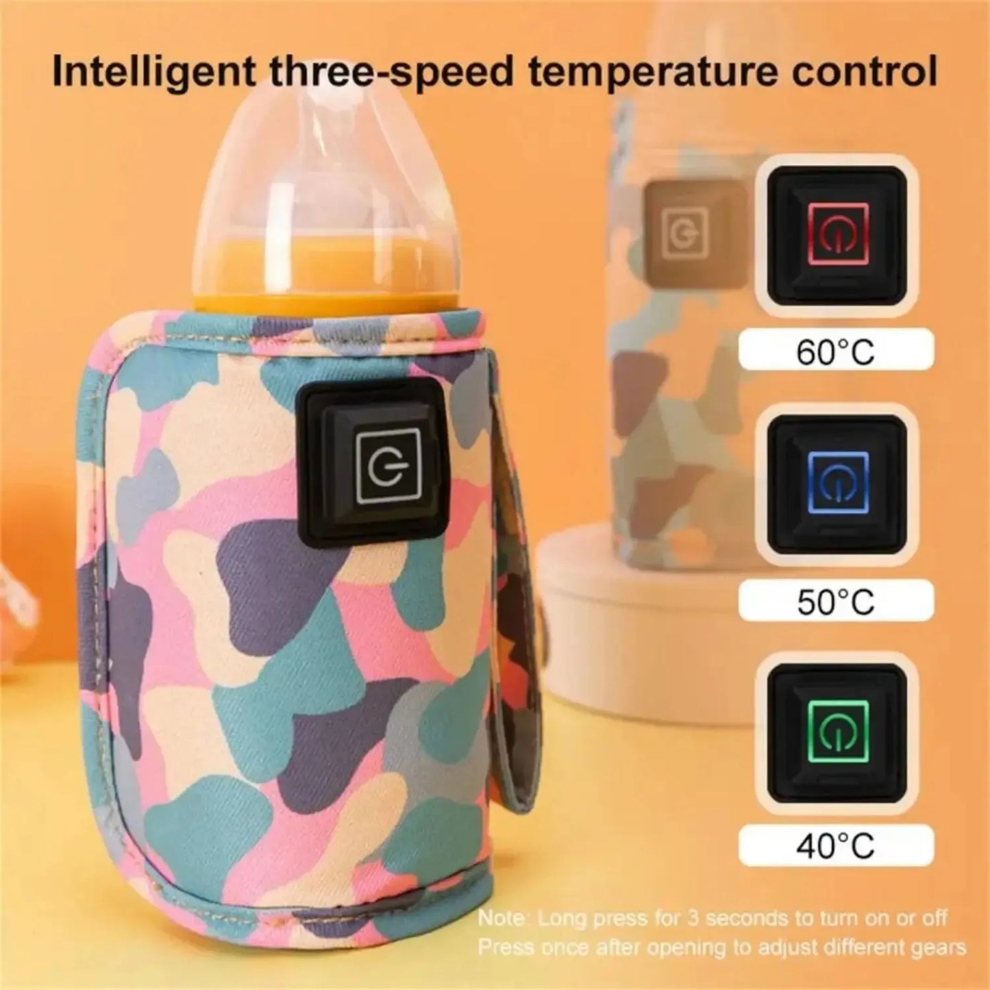 USB Milk Water Warmer Bottle Heater Travel Stroller Insulated Bag Baby Nursing Safe Kids Supplies for Outdoor Winter