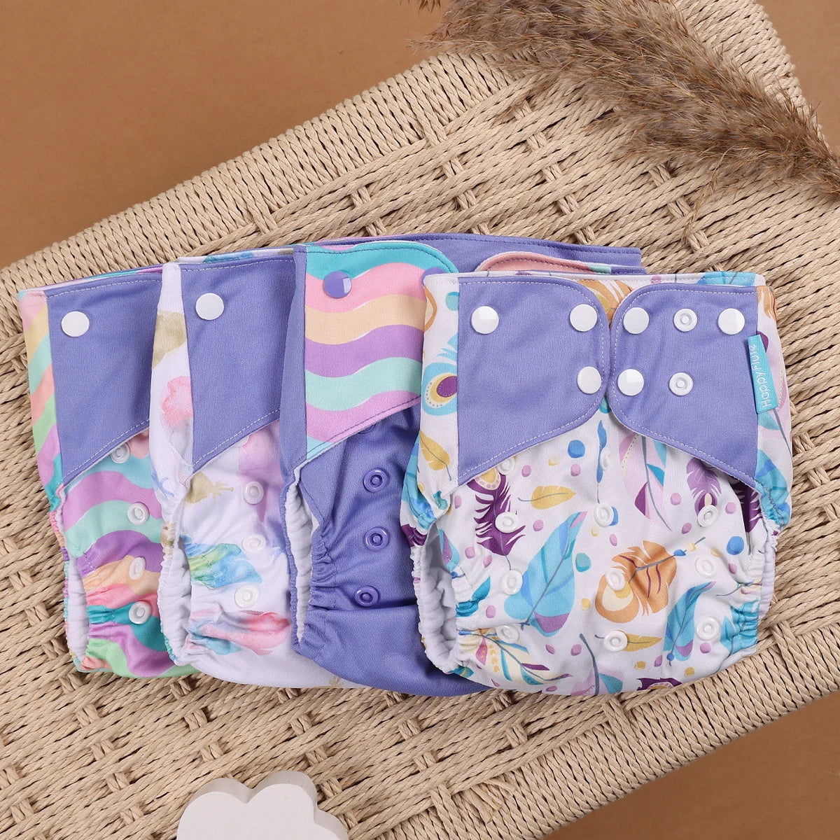 4Pcs/Set Eco-Friendly Cloth Diaper Ecological Reusable Baby Diapers