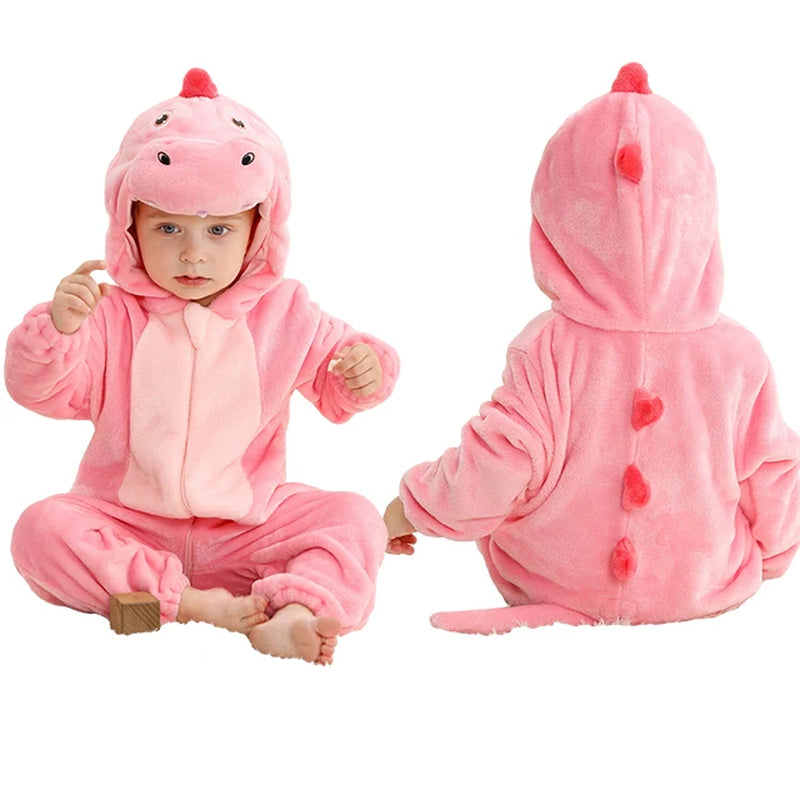 Halloween Winter Baby Rompers Hooded Flannel Toddler Infant Clothes Overall Bodysuits Jumpsuit Costume for Kids Girl Boy