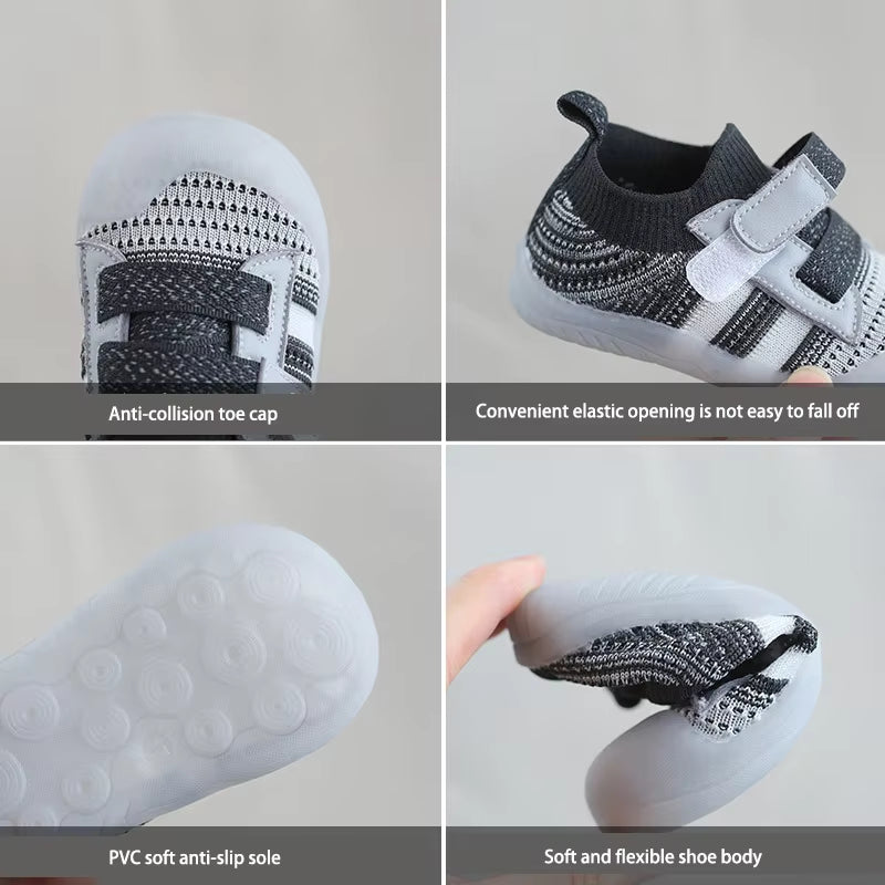 Children'S Casual Sports Shoes Mesh Breathable Boy Girls Walking Shoes Soft Soles Anti-Skid Baby Walking Shoes Baby Sports Shoes