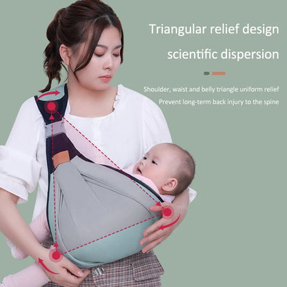 Baby Carrier Belt Backpack Newborn Door Ring Sling Wrap Diaper Bag Universal Front Holding Pacifier Holder Infant Products