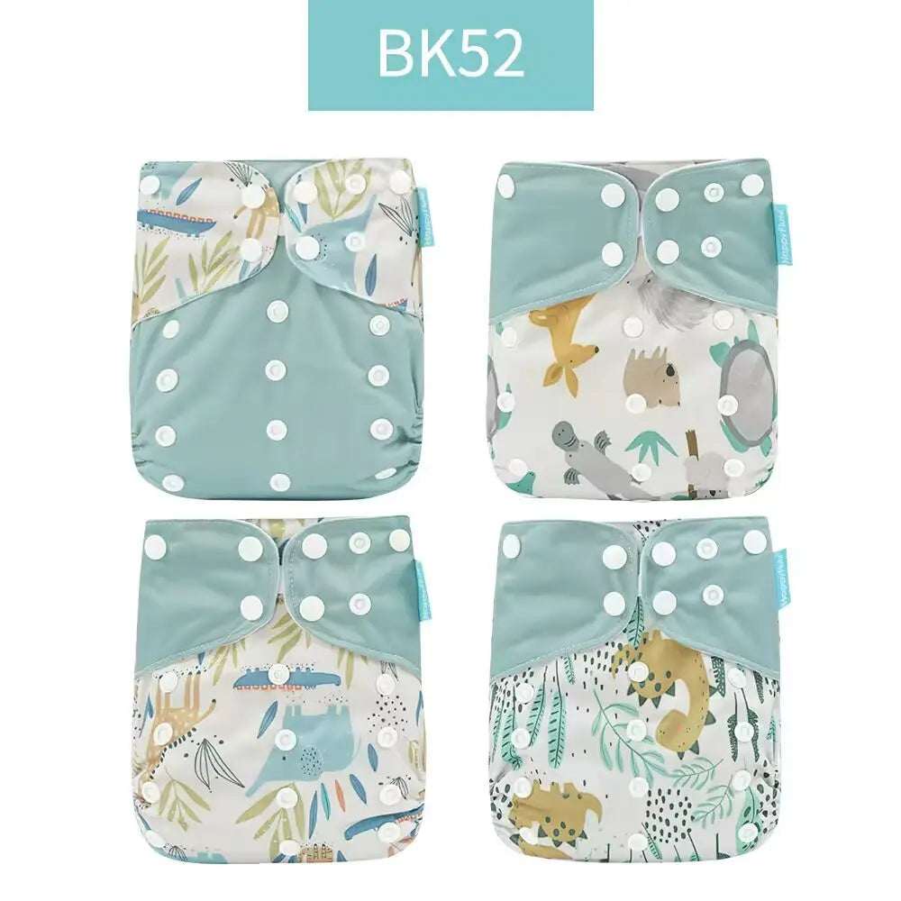 4Pcs/Set Eco-Friendly Cloth Diaper Ecological Reusable Baby Diapers