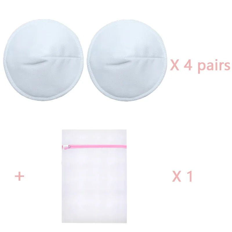 4 Pairs High Quality Reusable Nursing Pads Pregnant Women Skin Friendly Postpartum Washable Breast Pads Breastfeeding Accessory