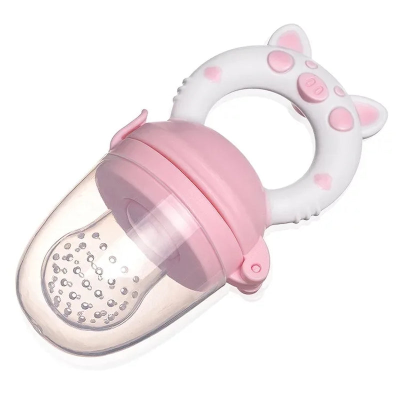 Baby Food Feeding Spoon Juice Extractor Pacifier Cup Molars Baby Feeding Bottle Silicone Gum Fruit Vegetable Bite Eat Auxiliary