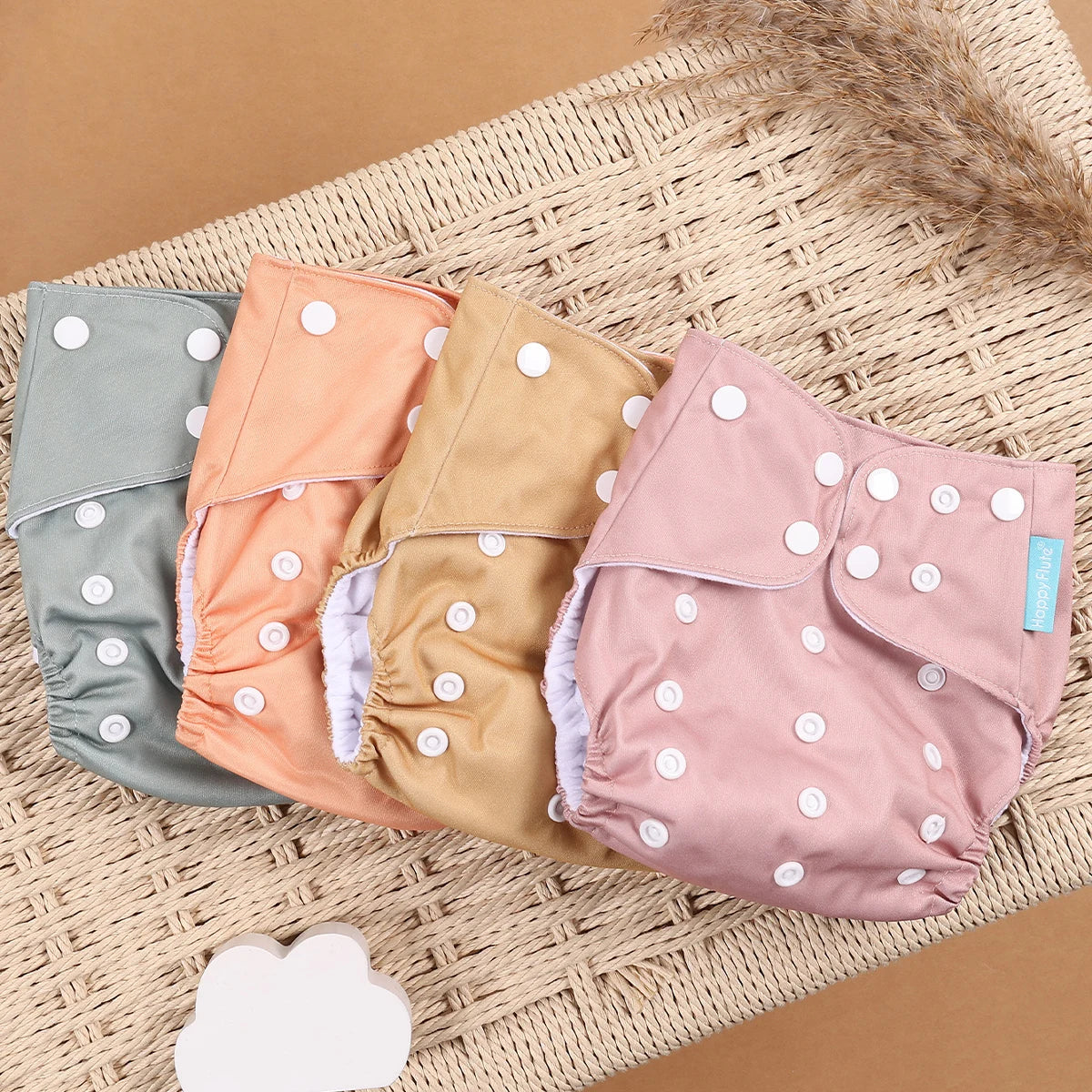 4Pcs/Set Eco-Friendly Cloth Diaper Ecological Reusable Baby Diapers