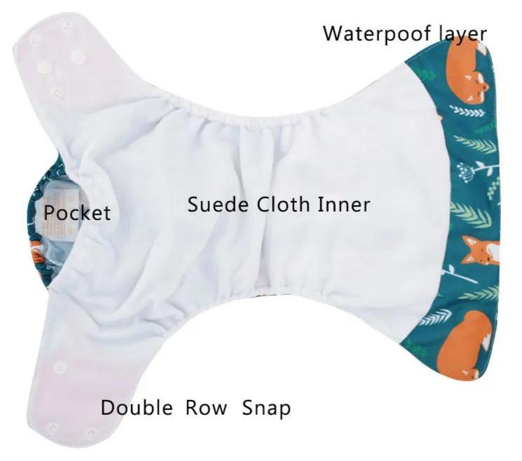 4Pcs/Set Eco-Friendly Cloth Diaper Ecological Reusable Baby Diapers