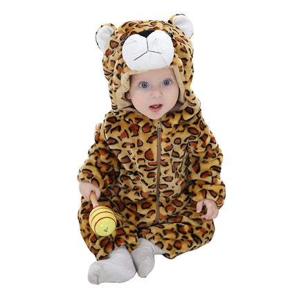 Halloween Winter Baby Rompers Hooded Flannel Toddler Infant Clothes Overall Bodysuits Jumpsuit Costume for Kids Girl Boy