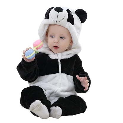 Halloween Winter Baby Rompers Hooded Flannel Toddler Infant Clothes Overall Bodysuits Jumpsuit Costume for Kids Girl Boy