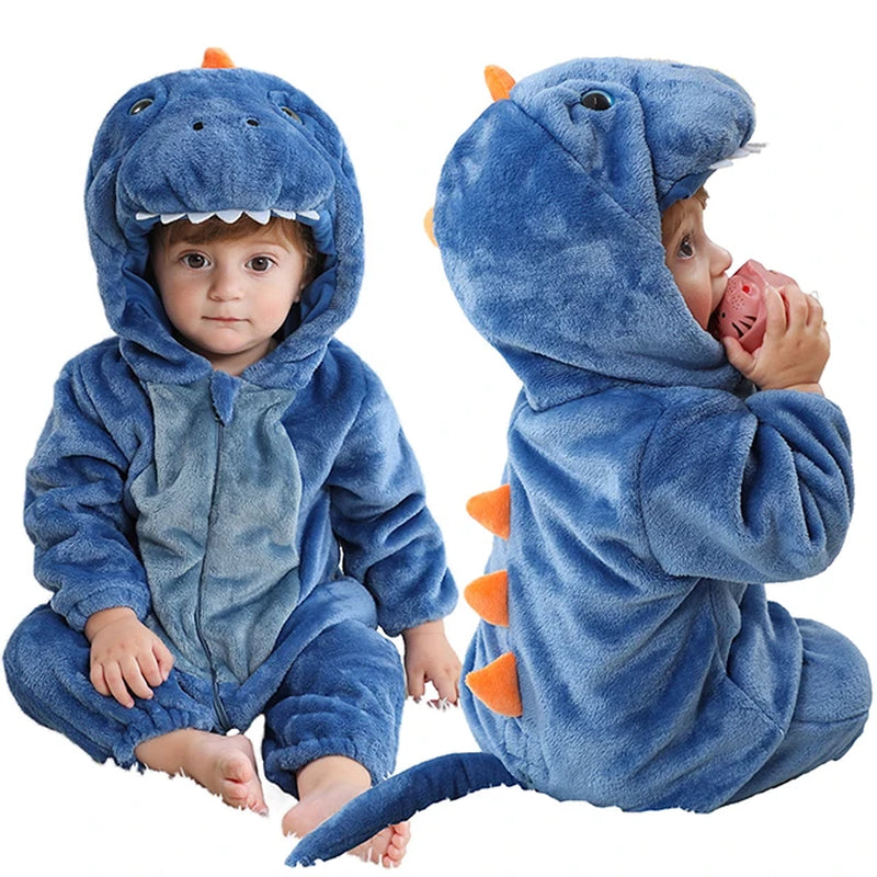 Halloween Winter Baby Rompers Hooded Flannel Toddler Infant Clothes Overall Bodysuits Jumpsuit Costume for Kids Girl Boy