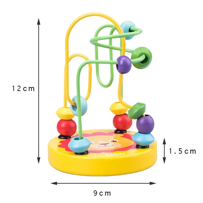 Mini jouets en bois colorés Montessori