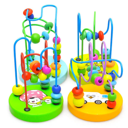 Mini jouets en bois colorés Montessori