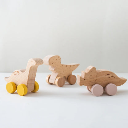 Jouets dinosaures en bois Montessori