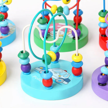 Mini jouets en bois colorés Montessori