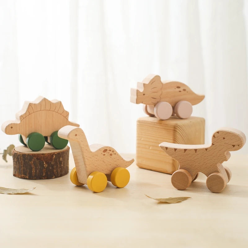 Jouets dinosaures en bois Montessori