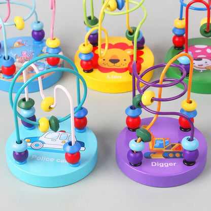 Mini jouets en bois colorés Montessori