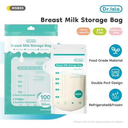 Lot de 100 sacs de conservation du lait maternel