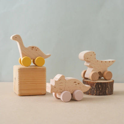 Jouets dinosaures en bois Montessori