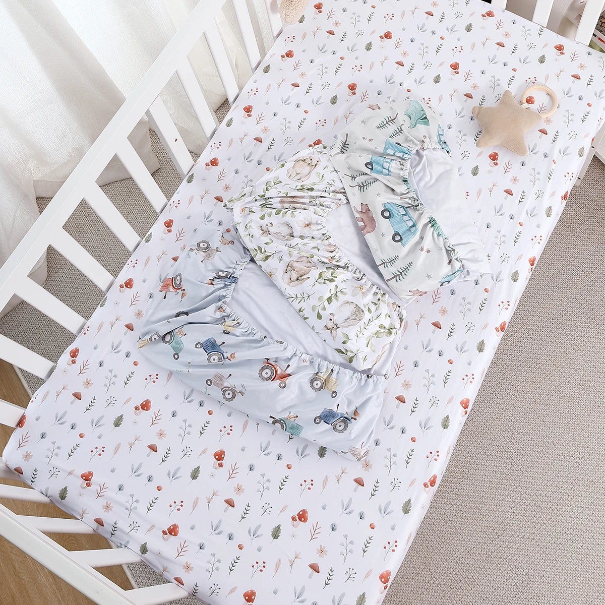 Drap housse de lit bébé 70 x 130 cm