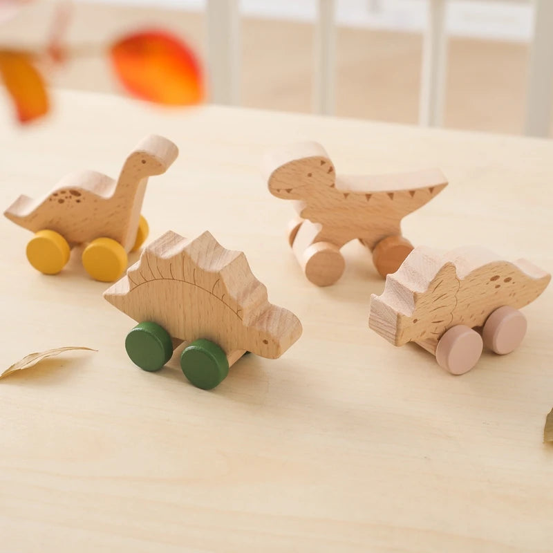 Jouets dinosaures en bois Montessori