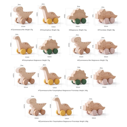 Jouets dinosaures en bois Montessori