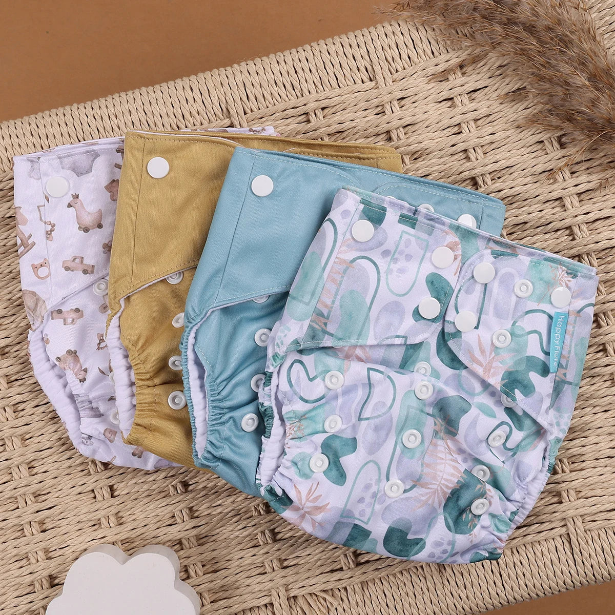 4Pcs/Set Eco-Friendly Cloth Diaper Ecological Reusable Baby Diapers