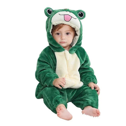 Halloween Winter Baby Rompers Hooded Flannel Toddler Infant Clothes Overall Bodysuits Jumpsuit Costume for Kids Girl Boy