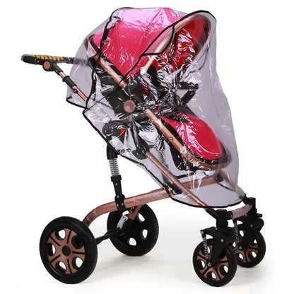 New Universal Stroller Rain Cover Baby Car Weather Wind Sun Shield Transparent Breathable Trolley Umbrella Raincoat Accessories