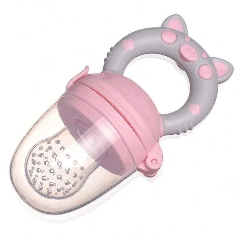 Baby Food Feeding Spoon Juice Extractor Pacifier Cup Molars Baby Feeding Bottle Silicone Gum Fruit Vegetable Bite Eat Auxiliary