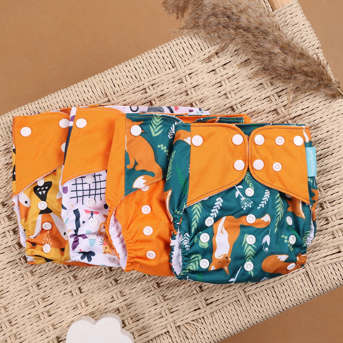 4Pcs/Set Eco-Friendly Cloth Diaper Ecological Reusable Baby Diapers