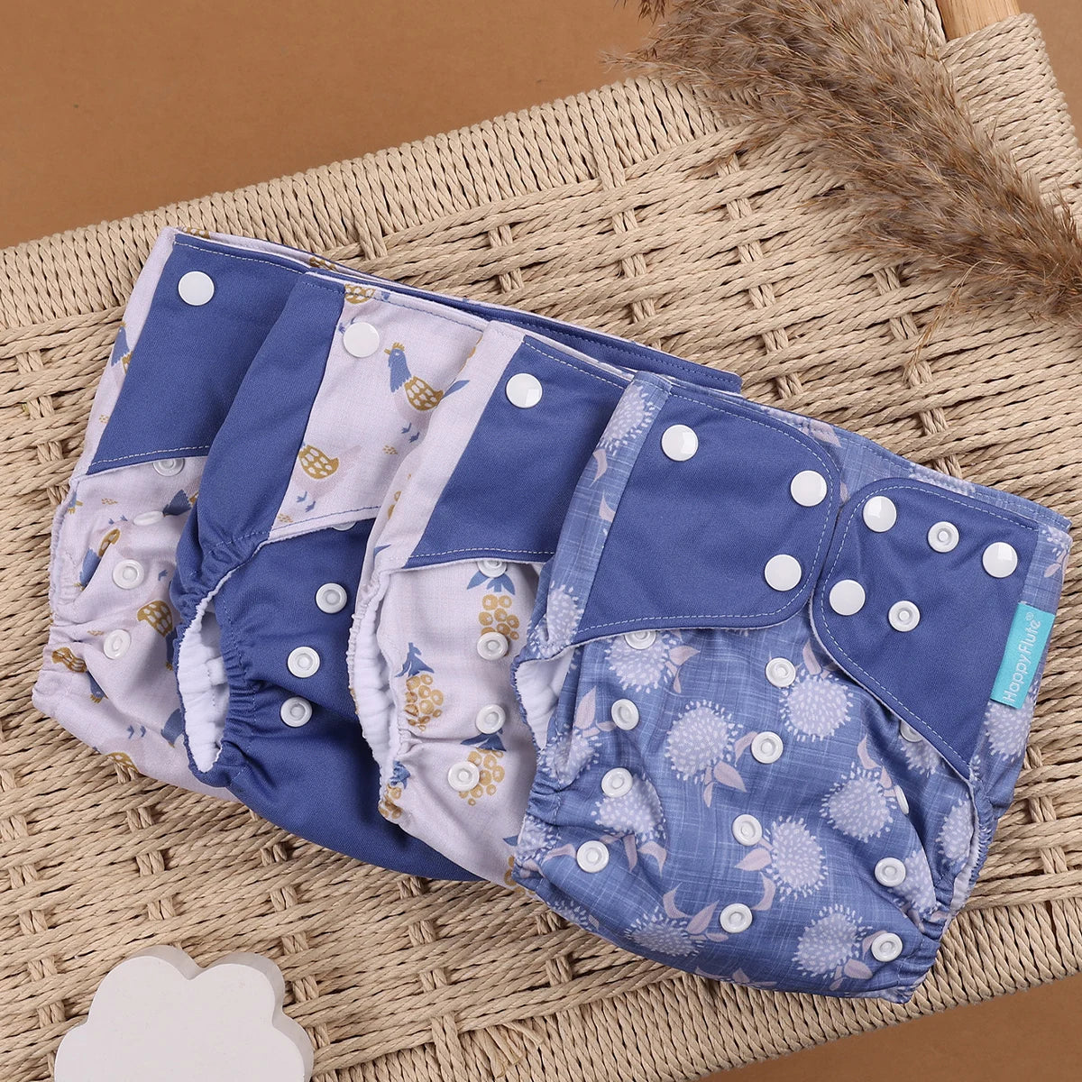 4Pcs/Set Eco-Friendly Cloth Diaper Ecological Reusable Baby Diapers