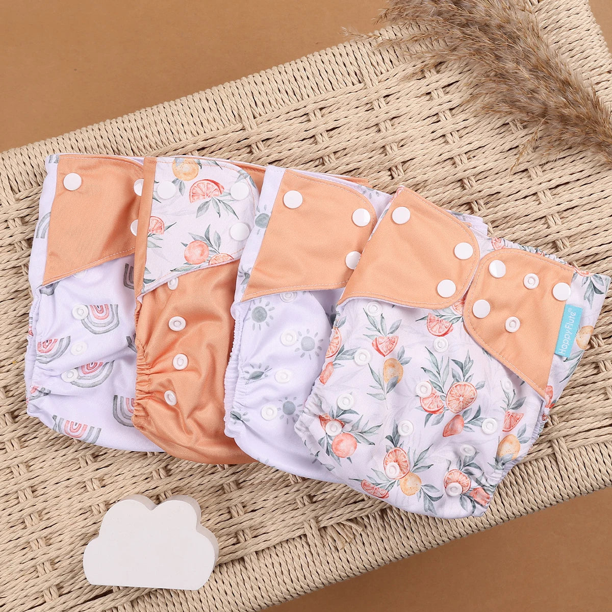 4Pcs/Set Eco-Friendly Cloth Diaper Ecological Reusable Baby Diapers