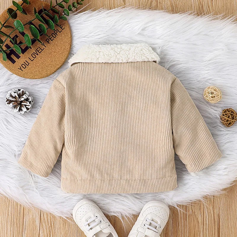 Warm Jacket Outwear for Newborn Baby Boy 0-3 Years Old Casual Fashion Winter Cotton Coat Long Sleeve Toddler Kids Clothes